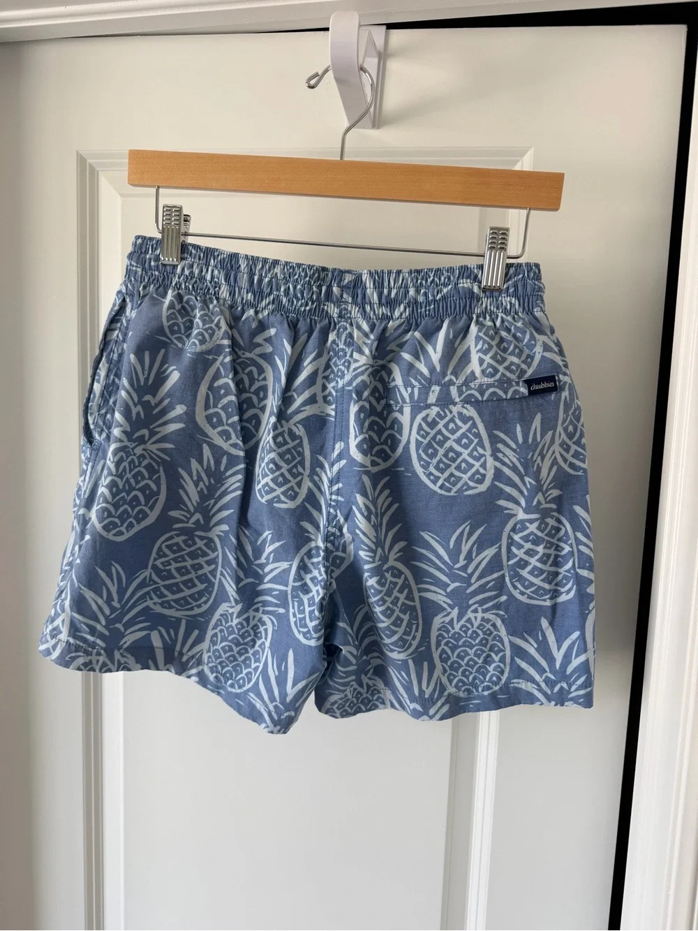 chubbies Light Blue Pineapple-Print Drawstring Shorts